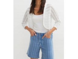 B.P.C sweter narzutka ażurowe bolerko dzianinowe 48/50.