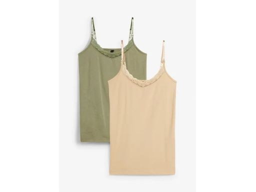 B.P.C 2-pak topów ciążowych z koronką r.44/46