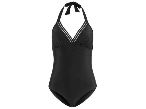 B.P.C czarny kostium kąpielowy z wiązaniem na szyi ^46
