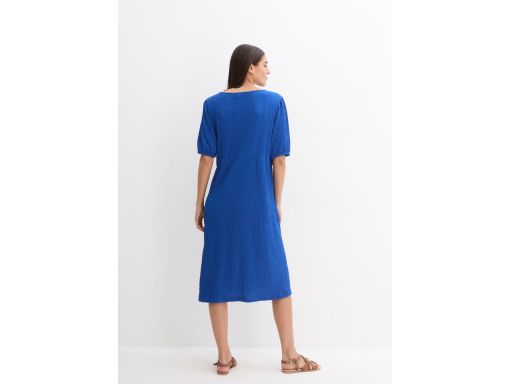 B.P.C sukienka midi szafirowa strukturalna z dżerseju 40/42.