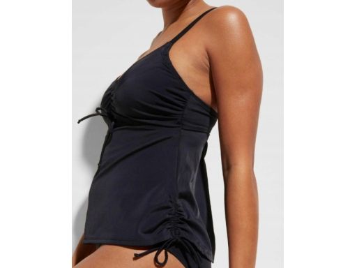 B.P.C czarne tankini na fiszbinach z marszczeniem 40 (80D).