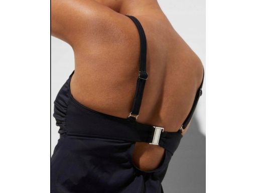 B.P.C czarne tankini na fiszbinach z marszczeniem 40 (80D).