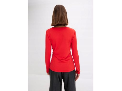 B.P.C bluzka czerwona z wycięciami długi rękaw r.44/46