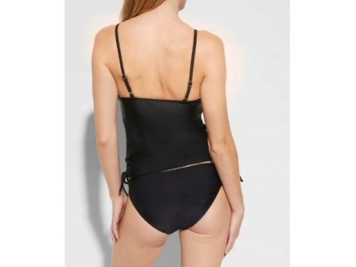 B.P.C top tankini czarny troczki i marszczenia r.42