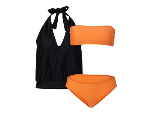 B.P.C tankini 3-elementowe pomarańczowe opaska figi top ^38