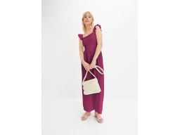B.P.C sukienka maxi krepowana bordo r.36/38