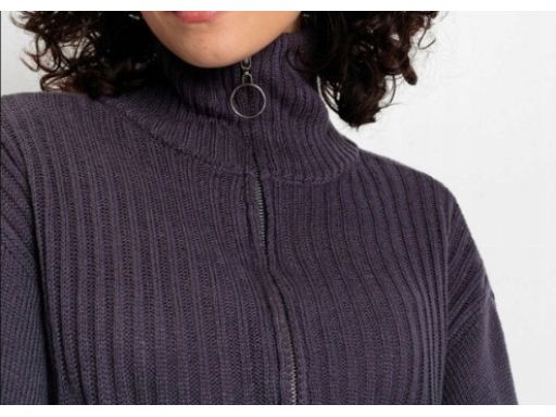 B.P.C sukienka dzianinowa jagodowa mini 32/34.