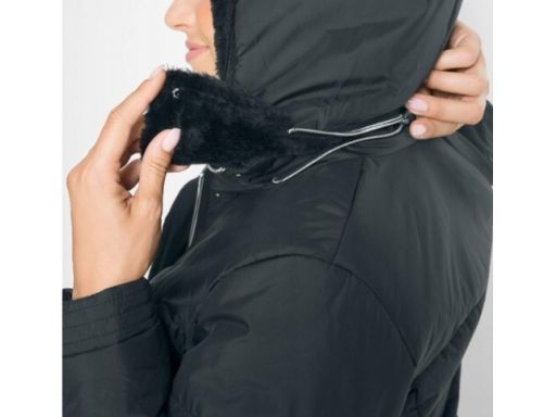 B.P.C płaszcz pikowany czarny z odpinanym kapturem 56.