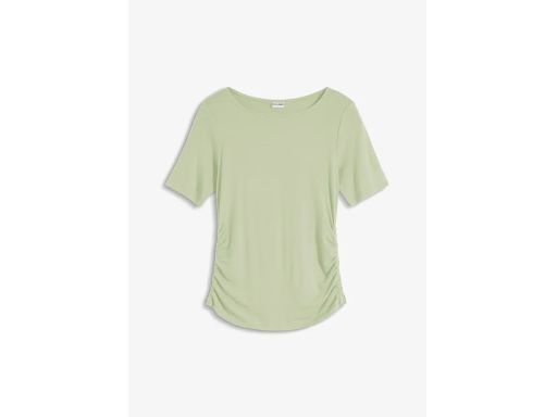 B.P.C t-shirt z marszczeniem na boku pistacjowy r.48/50
