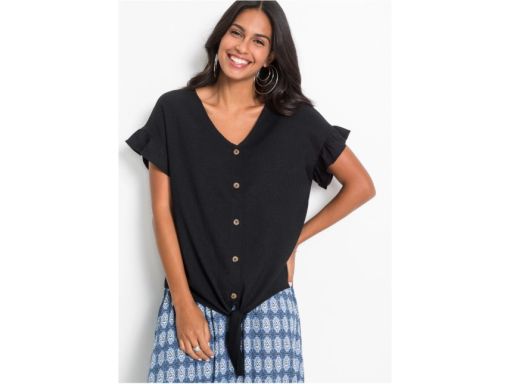 B.P.C bluzka czarna z wiązaniem r.32/34