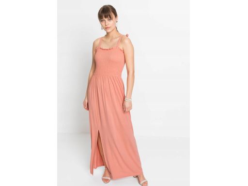 B.P.C letnia sukienka maxi brzoskwiniowa 48/50.