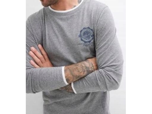 B.P.C męska bluzka szara z efektem 2w1 XXL.