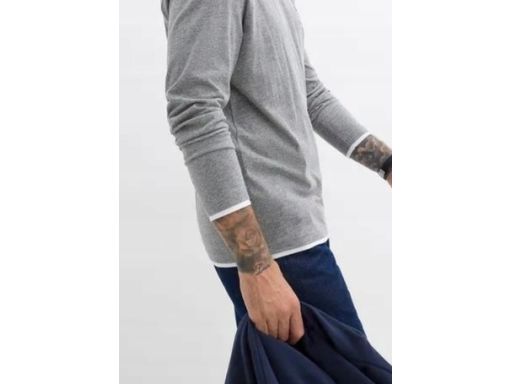 B.P.C męska bluzka szara z efektem 2w1 XXL.