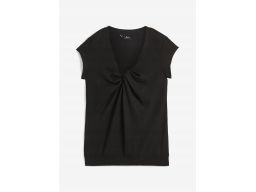 B.P.C t-shirt czarny strukturalny z przewiązaniem r.40/42