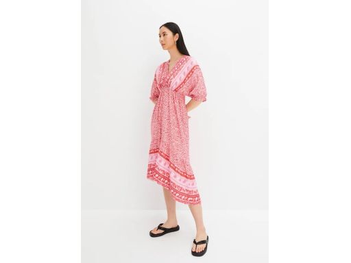 B.P.C sukienka z dłuższym tyłem we wzory r.38