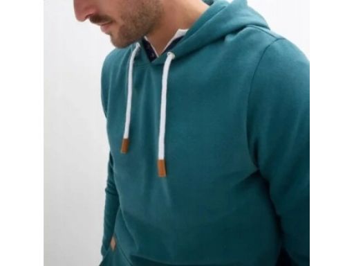 B.P.C bluza męska morska zielona z kapturem 3XL.