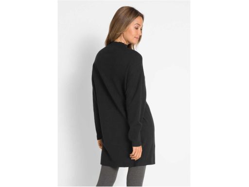 B.P.C sukienka dzianinowa czarna ze stójką ^36/38