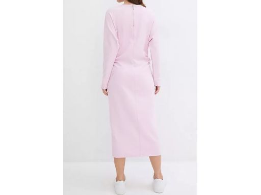 B.P.C sukienka dresowa różowa z marszczeniem ^44/46