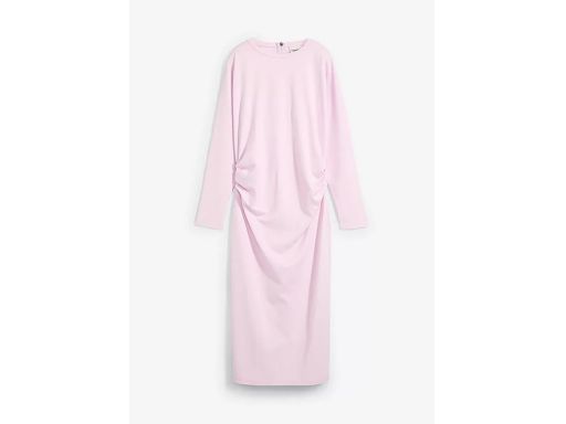 B.P.C sukienka dresowa różowa z marszczeniem ^44/46