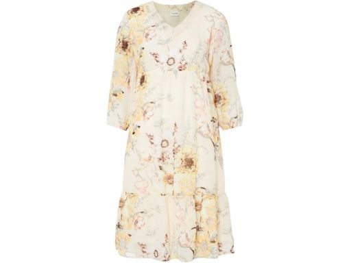 B.P.C sukienka szyfonowa z nadrukiem r.46