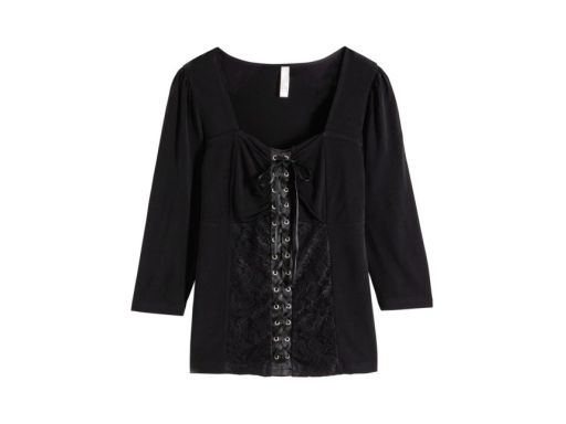 B.P.C bluzka ze sznurowaniem czarna r.36/38