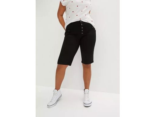 B.P.C jeansowe bermudy czarne klasyczne r.34