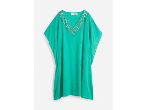 B.P.C tunika plażowa ekskluzywna w kamieniami zielona ^52/54