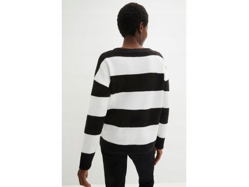 B.P.C sweter w paski z dekoltem w serek ^44/46