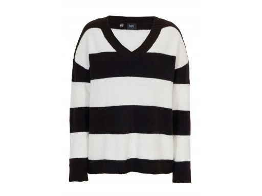 B.P.C sweter w paski z dekoltem w serek ^44/46