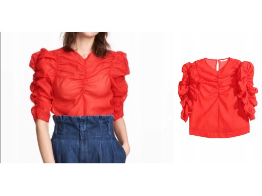 Bluzka z żorżety czerwona 44