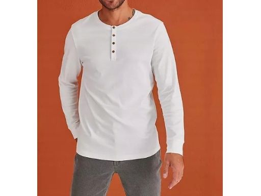 B.P.C bluzka męska długi rękaw śmietankowa r.3XL