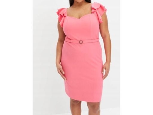B.P.C różowa sukienka ołówkowa 44/46.
