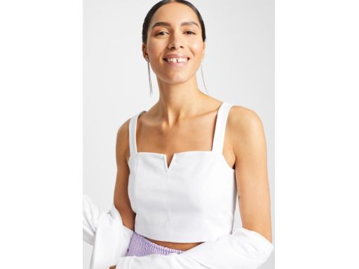 B.P.C top biały krótki z zamkiem ^40