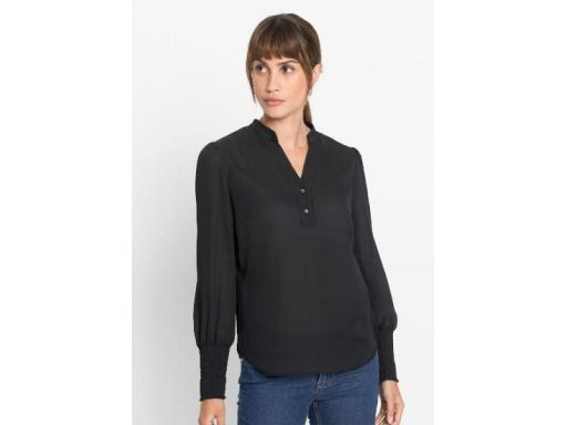 B.P.C bluzka koszulowa szyfonowa czarna ^40