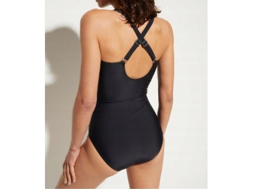 B.P.C kostium kąpielowy czarny z wycięciem 48.