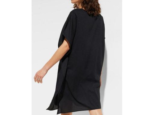 B.P.C tunika plażowa ekskluzywna z kamieniami czarna 40/42.