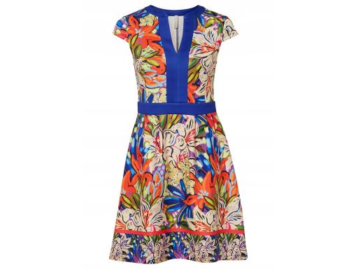 B.P.C sukienka w duże kwiaty z niebieskim akcentem ^36/38