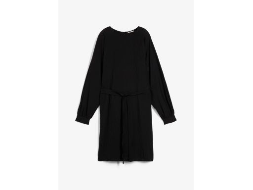B.P.C sukienka czarna strukturalna z wiskozy 48.