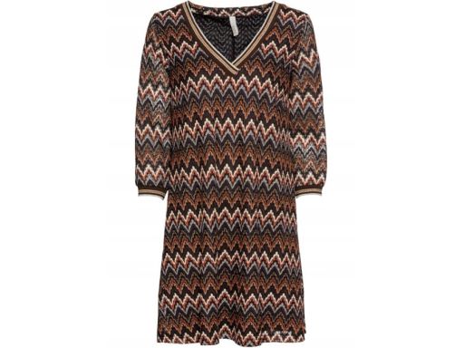 B.P.C sukienka koronkowa złota nitka r.32/34