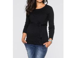B.P.C sweter ciążowy czarny z wiązaniem r.32/34