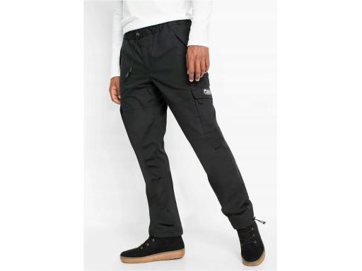 B.P.C męskie spodnie czarne ocieplane z gumką w talii ^60