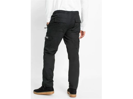 B.P.C męskie spodnie czarne ocieplane z gumką w talii ^60