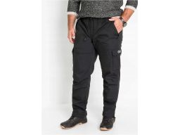 B.P.C męskie spodnie czarne ocieplane z gumką w talii ^60