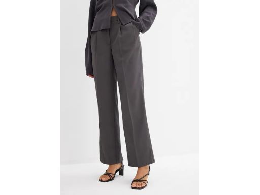 B.P.C szare spodnie z szeroką nogawką w kant 50.