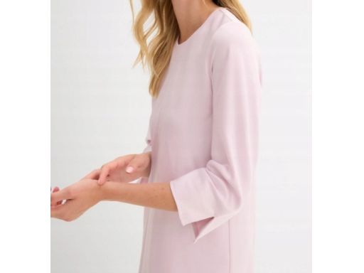 B.P.C różowa sukienka satynowa midi 46.