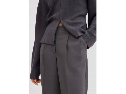 B.P.C szare spodnie z szeroką nogawką w kant r.40