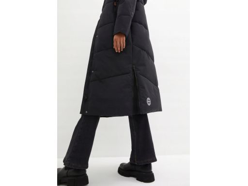 B.P.C płaszcz czarny damski pikowany z kapturem 48.