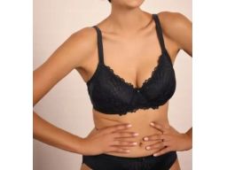 B.P.C biustonosz minimizer miękki z fiszbinami ciemny granat 100C.