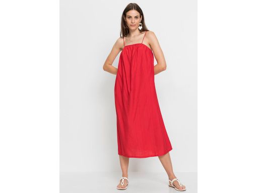 B.P.C czerwona sukienka midi letnia ^40