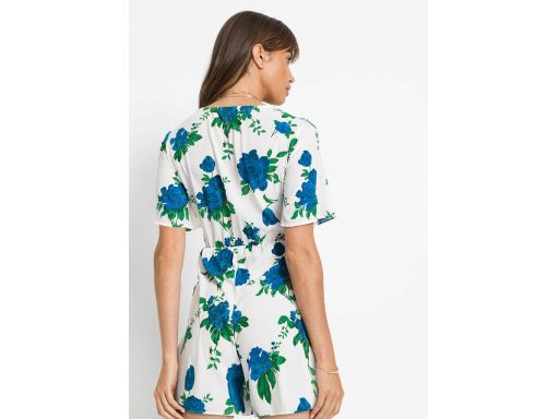 B.P.C kombinezon letni krótki biały w kwiaty ^40